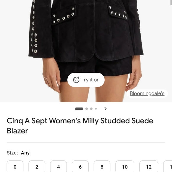 Black Studded Women's Jacket - Picture 2 of 3